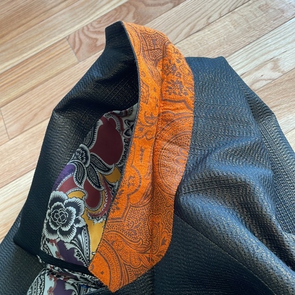 ETRO Cotton Blend Metallic Bronze Textured Two Button Blazer Jacket EUC IT 50 - Picture 10 of 14